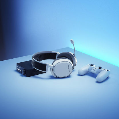 SteelSeries Arctis Pro Wireless Gaming Headset - Lossless High Fidelity Wireless + Bluetooth for PS5/PS4 and PC - White