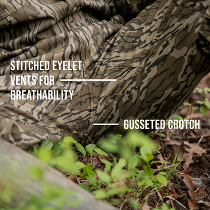 Mossy Oak Cotton Mill 2.0 Camo Hunting Pants for Men Camouflage Clothes, 3X-Large, Greenleaf