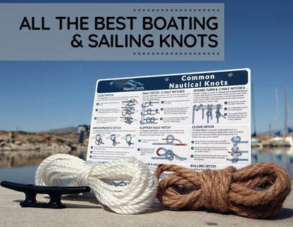 Deluxe Nautical Knot Tying Kit: Guide to 21 Knots, 6" Boat Cleat, and Rope