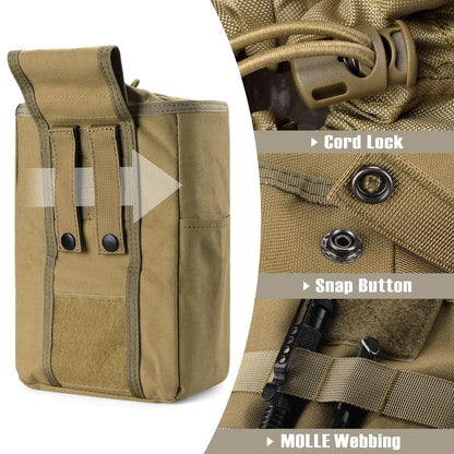WYNEX Molle Dump Pouch - Tactical Foldable Magazine Utility Roll Up Waist Bag With Drawstring for Belt Pack Accessories