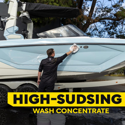 Meguiar's M43 Marine/RV Boat Wash, pH-Balanced Boat/RV Wash for Protecting Fiberglass and Gel Coat, Streak-Free Shine that Keeps Surfaces Clean and Protected, 64 Oz