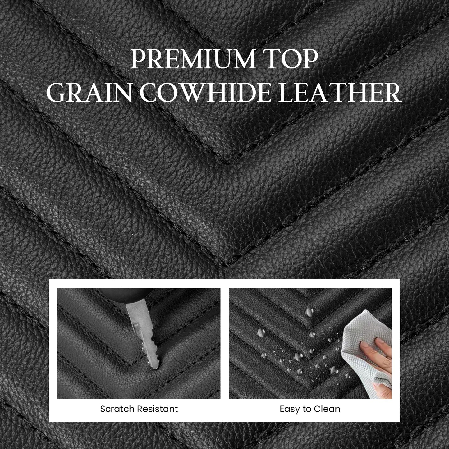 befen Quilted Genuine Leather Crossbody Bags for Women, Purses with Built in RFID Wallet, Woman Camera Shoulder Bag Handbags, Black Crossbody Purses with Adjustable Strap