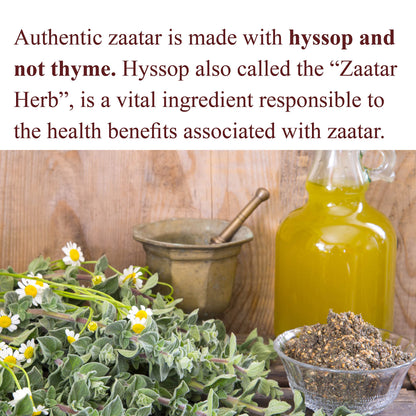 The Spice Way - Real Zaatar with Hyssop spice blend | 2 oz | (No Thyme that is used as an hyssop substitute). With sumac. No Additives, No Perservatives, (Za'atar/zatar/zahtar/zahatar/za atar)