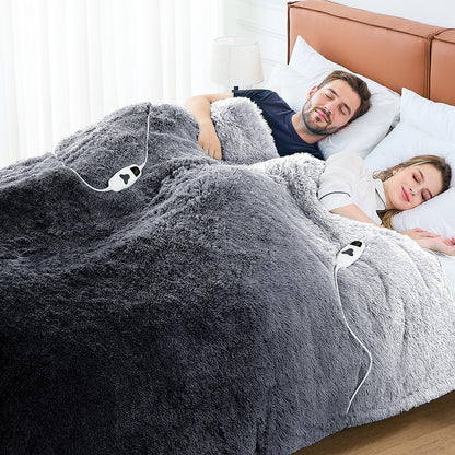 Heated Electric Blanket Throw,Warm Winter Birthday Gifts for Women Her Grandma-Faux Fur with Soft Sherpa,10 Heat Settings,5 Time Settings with Fast Heating, 50x60, Rainbow