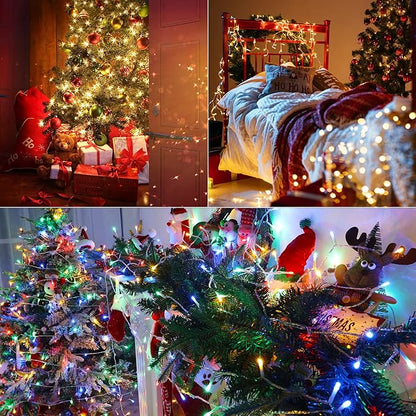 Color Changing Christmas Lights, 75ft 200 LED Warm White & Multicolor Christmas String Lights with Remote, 11 Modes Christmas Twinkle Lights for Christmas Party, Garden, Holiday, Xmas Tree Decorations