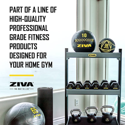 ZIVA Soft Wall Ball – Highly Durable Weighted Exercise Medicine Slam Ball for Strength and Conditoning Workout - 8 lbs, 13.7"