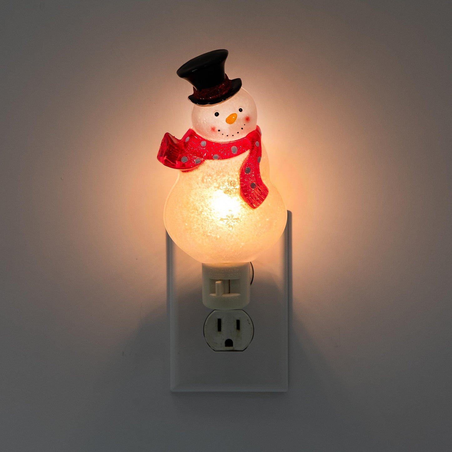 Creative Hobbies Friendly Snowman Holiday Decor Night Light - Includes 5W C7 and Rotational Socket with On/Off Switch