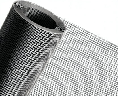 MAGZO Window Screen Replacement Mesh 48"W x 99"L - Pet Resistant Premium & Durable Polyester Screen Door Mesh, Allows Fresh Air In, DIY Repair Kit Includes Tool for Sliding Doors,Windows,Patio, Gray