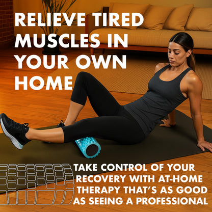 321 Strong Foam Roller - Medium Density Deep Tissue Massager for Muscle Massage and Myofascial Trigger Point Release, with 4K eBook - Blue