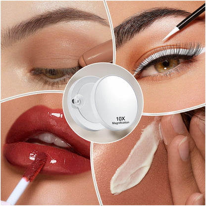 Lighted Makeup Mirror, Hollywood Vanity Mirror with Lights, Three Color Lighting Modes, and 5X Magnification Mirror, Smart Touch Control, 360°Rotation