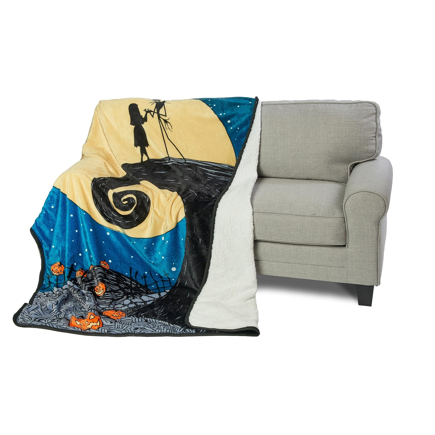 Northwest Nightmare Before Christmas Silk Touch Soft Plush Throw Blanket, 60" x 80", Starry Night