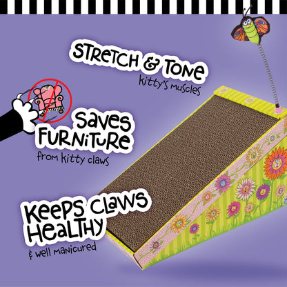 Petmate FAT CAT Big Mama's Scratch 'n Play Ramp Reversible Cardboard Toy