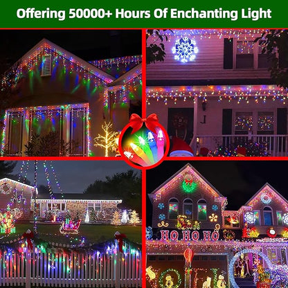 670 LED Christmas Lights with 148Drops, 66ft 12 Modes Hanging ice String Lights with Timer & Dimmable & Waterproof, Plug-in Fairy Lights for Indoor Outdoor Holiday Wedding Party Decorations Multicolor