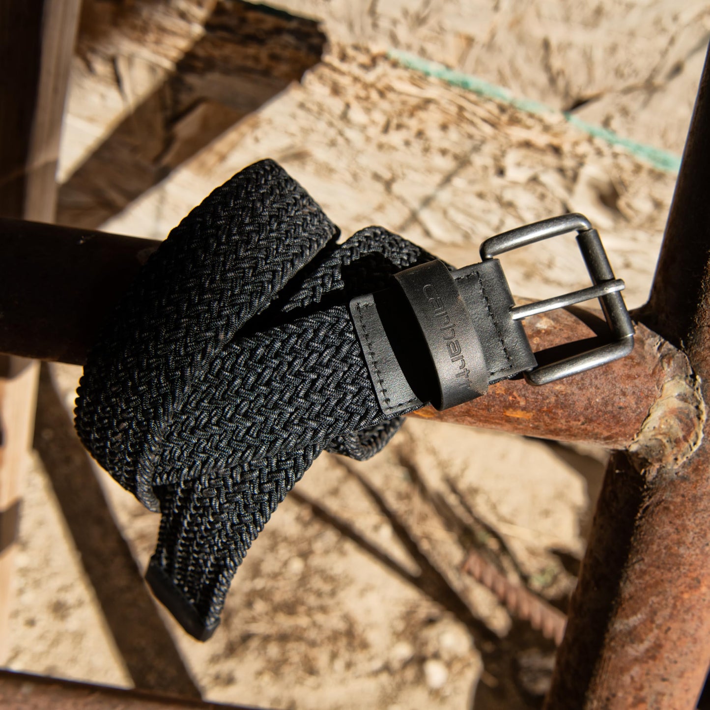 Carhartt Men's Durable Nylon Webbing Belts, W/a Slim Profile Design, Black, Large