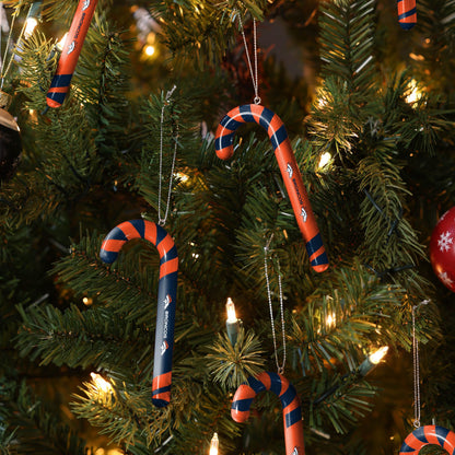 FOCO Denver Broncos NFL 12 Pack Candy Cane Ornament Set