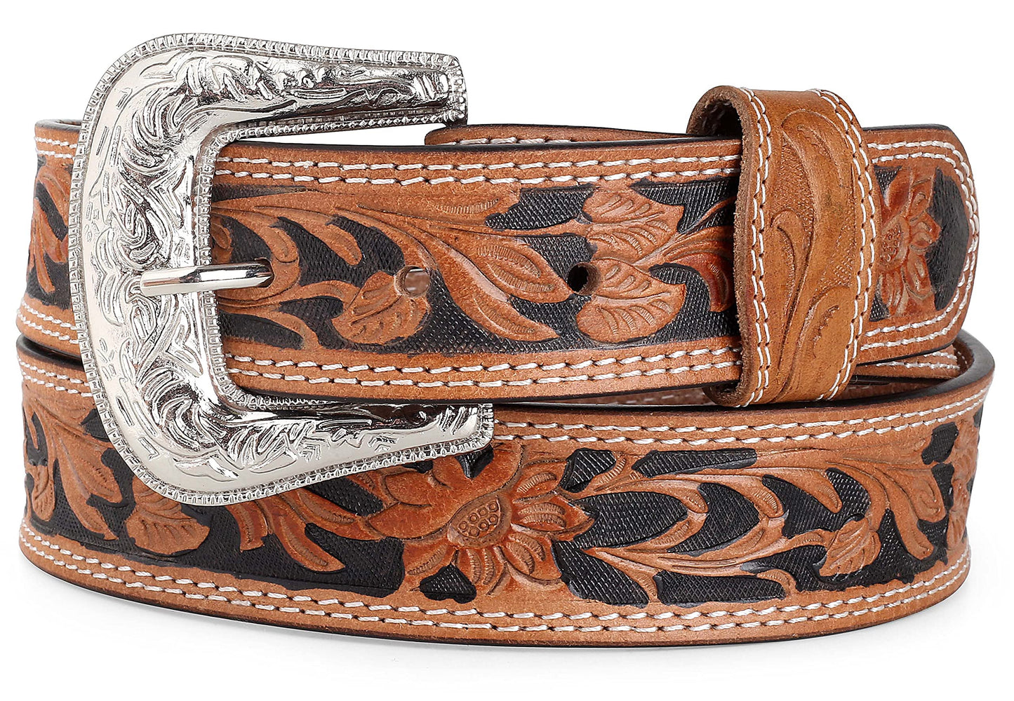 F&L CLASSIC mens Western full grain Leather belt Strap w/Snaps for Interchangeable Buckles, USA,7-941-04-size 36