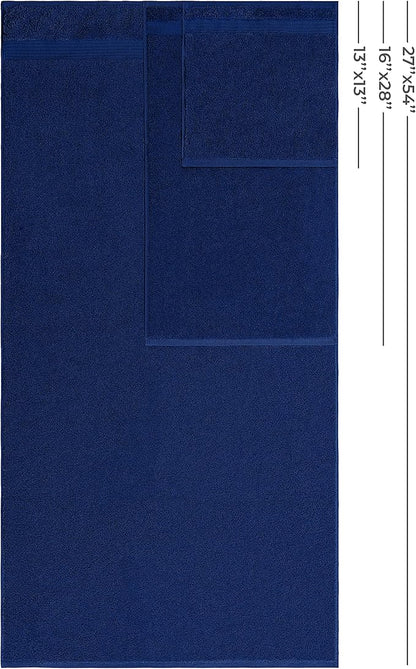 American Veteran 100% Cotton Turkish 6 Piece Luxury Towel Set