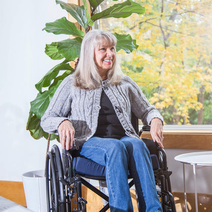 DMI Seat and Chair Cushion for Office Chairs, Wheelchairs, Scooters, Kitchen Chairs or Car Seats, FSA HSA Eligible, for Support and Height while Reducing Stress on Back, Tailbone or Sciatica