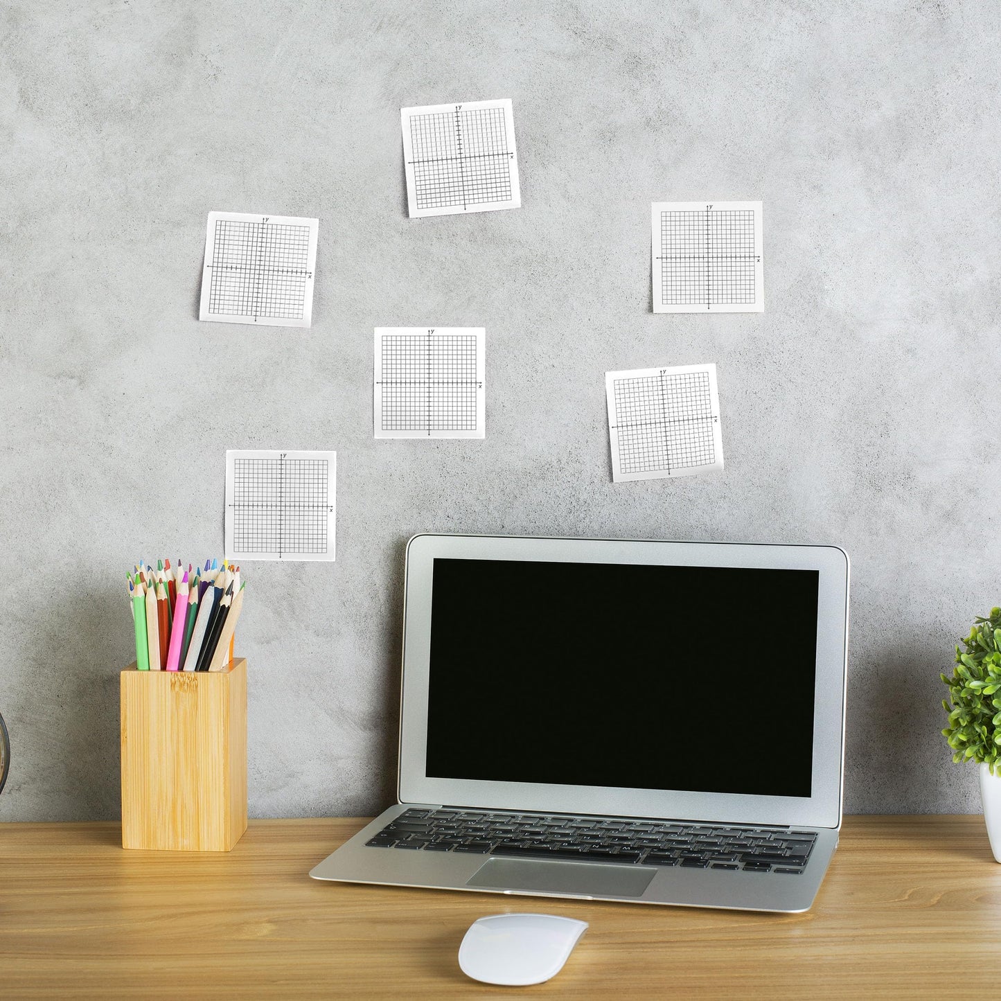 VELATYVIO 8PCS Graph Paper Sticky Notes 800 Sheets Self Adhesive Mini X Y Axis Coordinate Plane Post It 20 X 20 Four Quadrant Grid Pad for School Office Supplies 3 X 3 Inch