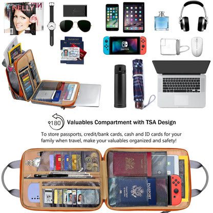 ZINZ Laptop Shoulder Bag 12.3-13 inch Case Sleeve, Expandable Handbag with Valuables Compartment Compatible with MacBook Air/Pro/Neo 13", iPad 12.9"/13"/11", Shockproof,Gray-Orange edge