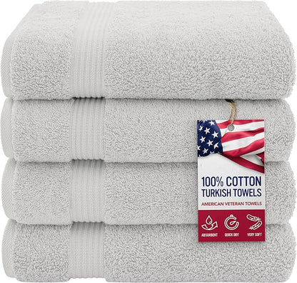 American Veteran Towel, 100% Cotton Turkish Bath Towels