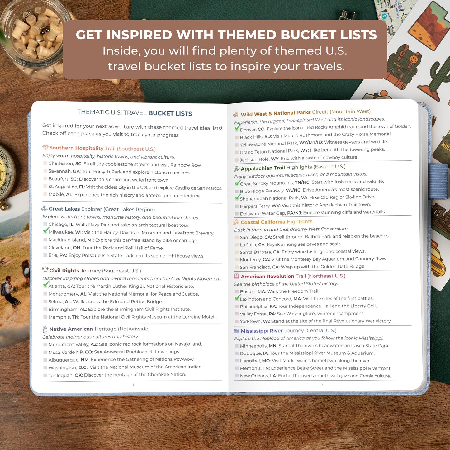 Clever Fox U.S. Travel Planner – USA 50 States Travel Journal with Bucket Lists, Trip Itinerary, Trip Budget & Expense Tracker, Hardcover Exploring United States Book (Periwinkle)