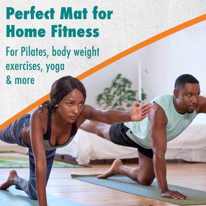 Maximo Fitness Yoga Mat - Multipurpose 72" x 24" x 0.5"(Standard) Exercise Mat for Men, Women and Kids, Ideal Non Slip Workout Mats for Yoga, Pilates, Gym Exercise with Carrying Strap
