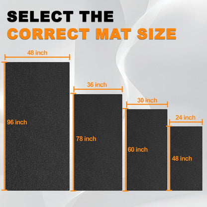 Fitvids Treadmill Mat for Floor Protection – 1/4" Thick Heavy Duty Non-Slip Gym Mats – 78" Lx36 W – Black