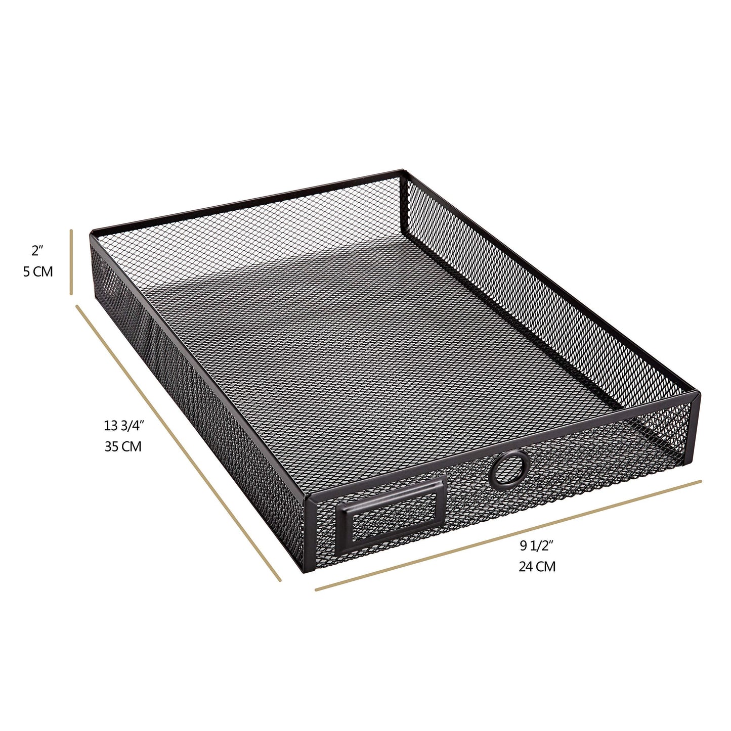Annova Desk Organizer Wire Mesh 3 Tier Sliding Drawers Paper Sorter/Multifunctional/Premium Solid Construction for Letters, Documents, Mail, Files, Paper, Kids' Art Supplies (Black)