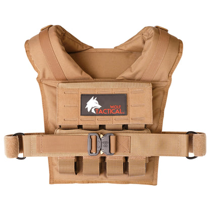 Wolf Tactical Men Weighted Vest - 35 LB Strength Training Tactical Weight Vest Tan