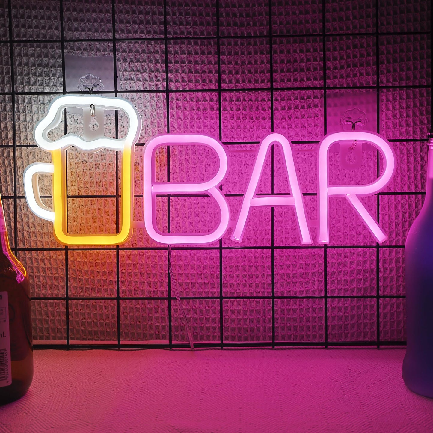 Attivolife Bar Neon Sign, Bright LED Lights with USB Powered, Light up Wall Decor for Bedroom, Man Cave, Unique Business Lamp for Club, Store, Party, Bistro, Birthday Christmas Gifts (13.97 * 5.62in)