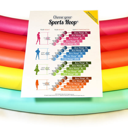 Weighted Hula Hoop, Trim Hoop 4B - 4 lb Large, Weight Loss Fitness Sports Hoop with No Wavy Ridges (Rainbow Colors)