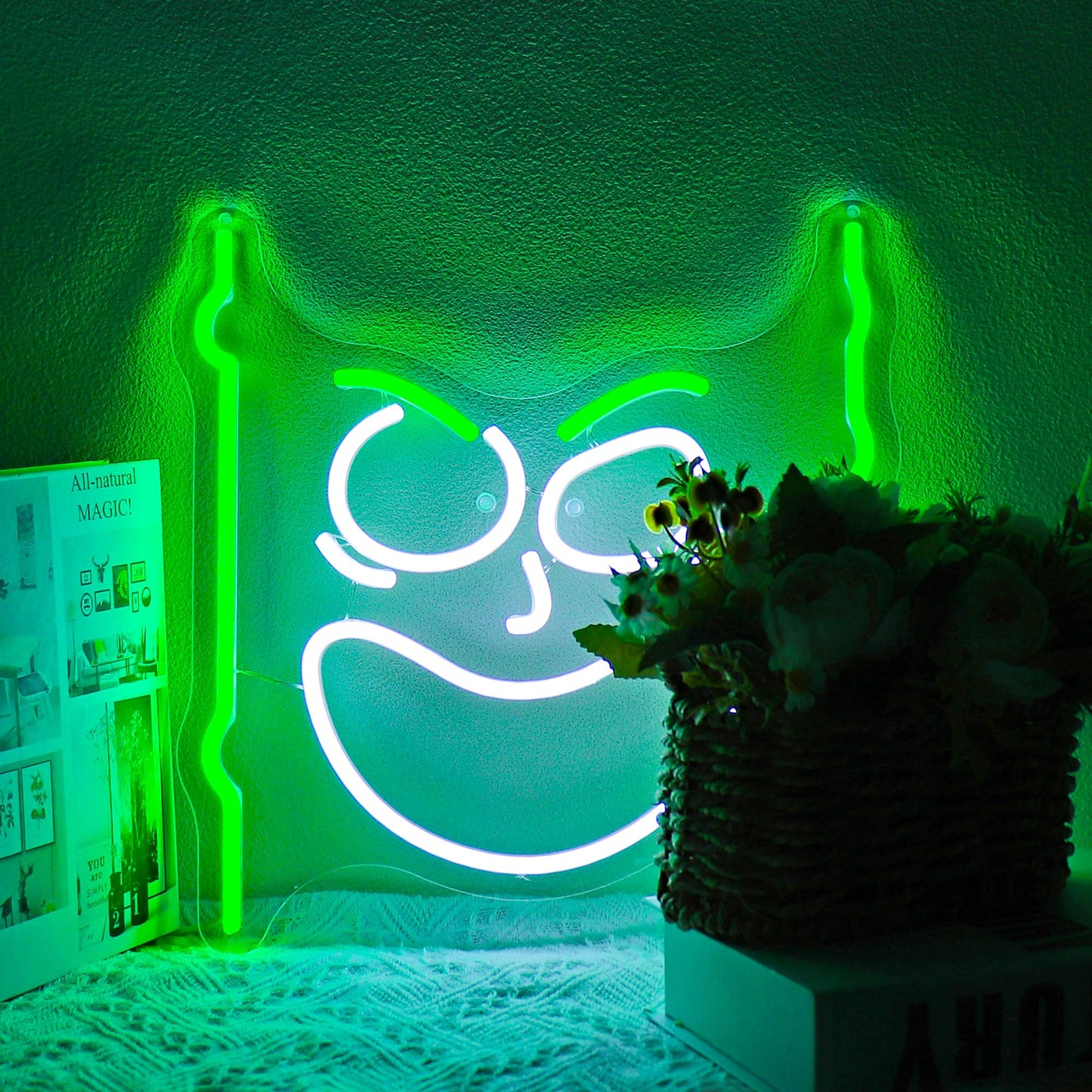 Bkuupau Neon Sign, Neon Signs for Wall Decor - Dimmable LED Light Signs Home Decor for Bedroom, Man Cave, Gaming Room, Party, Club, Bar Decoration - Christmas Halloween Easter Gift