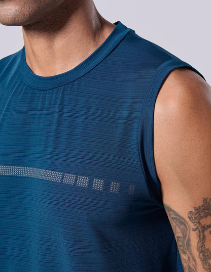 5 Pack Dry Fit Sleeveless Muscle Shirts for Men, Athletic Tank Tops for Workout Gym Performance Activewear (Set 7, Medium)