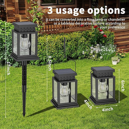 Solar Pathway Lights Outdoor for Pathway Garden Yard Patio Driveway, Solar Walkway Lights Auto On/Off, Warm White, Up to 8H Lighting (4 Pack)
