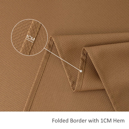 maxmill Textured Rectangular Tablecloth Water Resistance Antiwrinkle Spillproof Soft Jacquard Table Cloth for Fall Harvest Thanksgiving Parties and Holiday Dinners, 60 x 104 Inch, Amber Bronze