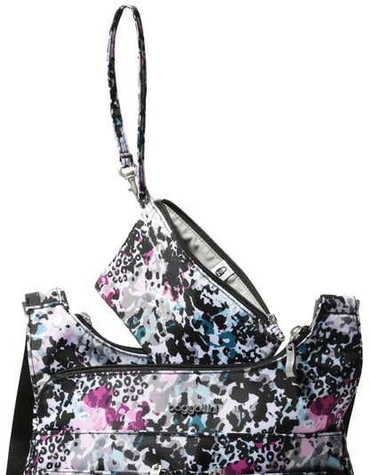 Baggallini Cross Over Crossbody Women 11x8.5 Medium Travel Bag Lightweight Water-Resistant Nylon Organized Handbag Purse