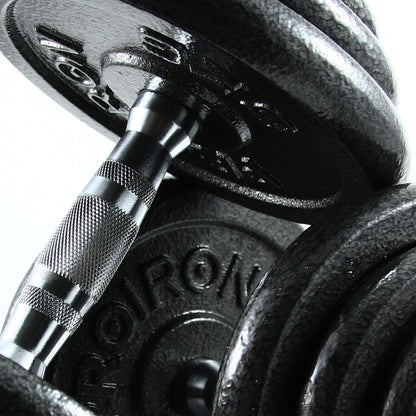 PROIRON 44Lbs Cast Iron Adjustable Dumbbell Set Hand Weight with Solid Dumbbell Handles Changed into Barbell Handily Great for Bodybuilding Fitness Weight Lifting Training Home Gym
