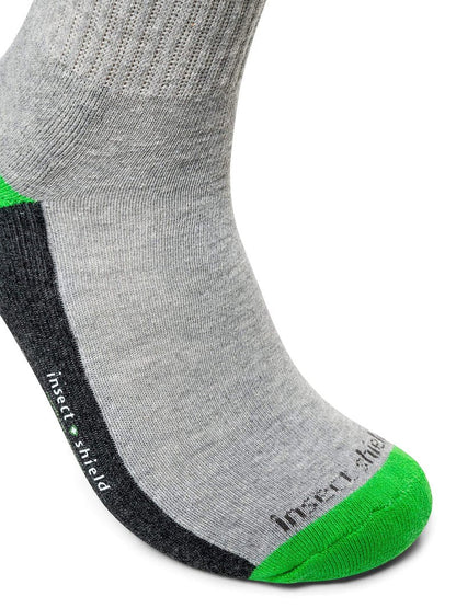 Insect Shield Sport Crew Sock, Stretchy and Comfortable Crew Socks with Padding and Tick Protection