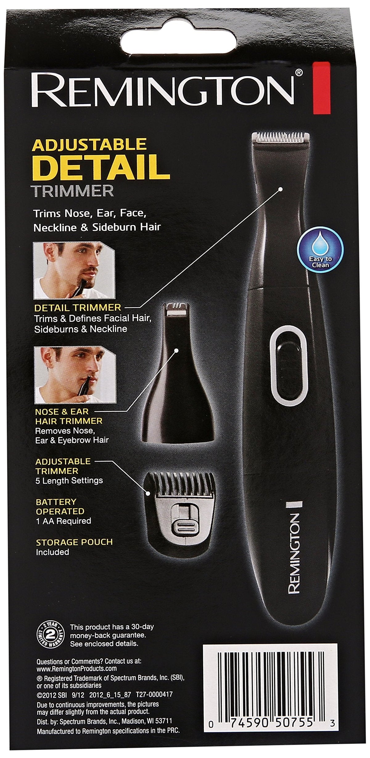 Remington PG165 Battery Operated Precision Grooming System, Silver