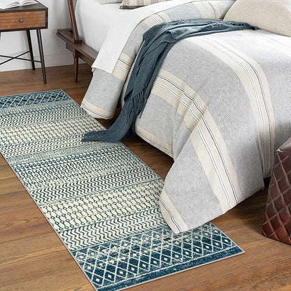 Machine Washable Area Rugs, 2x5 Kitchen Runner Rug Non Slip,Low Pile Non-Shedding Indoor Front Door Rug Carpet for Bedroom Kitchen Entryway Laundry Room