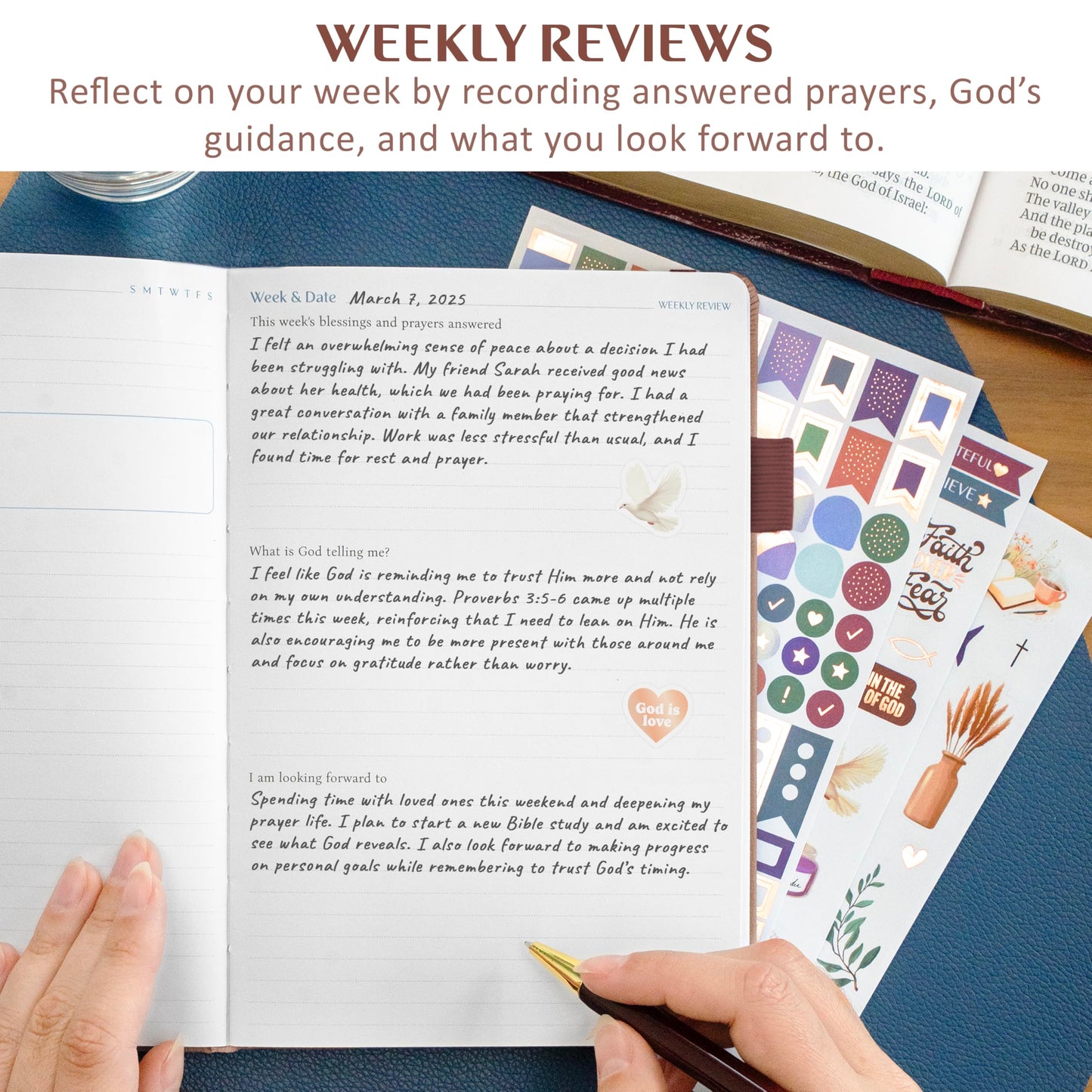 Legend Prayer Journal for Women & Men – Daily Devotional Notebook – Bible Study Supplies & Accessories – Faith Based Gifts – Religious Planner & Spiritual Gods Book, 5.8 x 8.3" (Dark Terracotta)