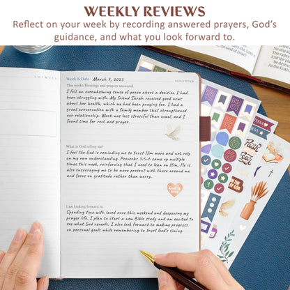 Legend Prayer Journal for Women & Men – Daily Devotional Notebook – Bible Study Supplies & Accessories – Faith Based Gifts – Religious Planner & Spiritual Gods Book, 5.8 x 8.3" (Dark Terracotta)