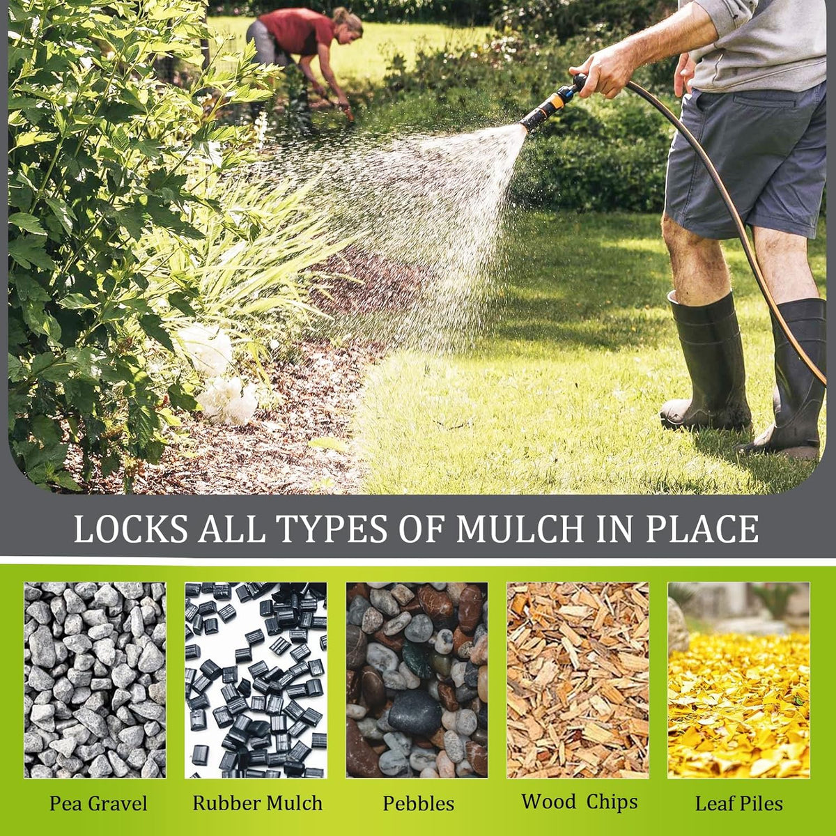Rock Glue for Landscaping, Easy Hold Mulch Glue for Landscaping, Lockdown Sticky Rock Glues Landscape Stone Glues Strong Mulch Binder, Fast Drying Concentrate Gravel Binder - 64oz