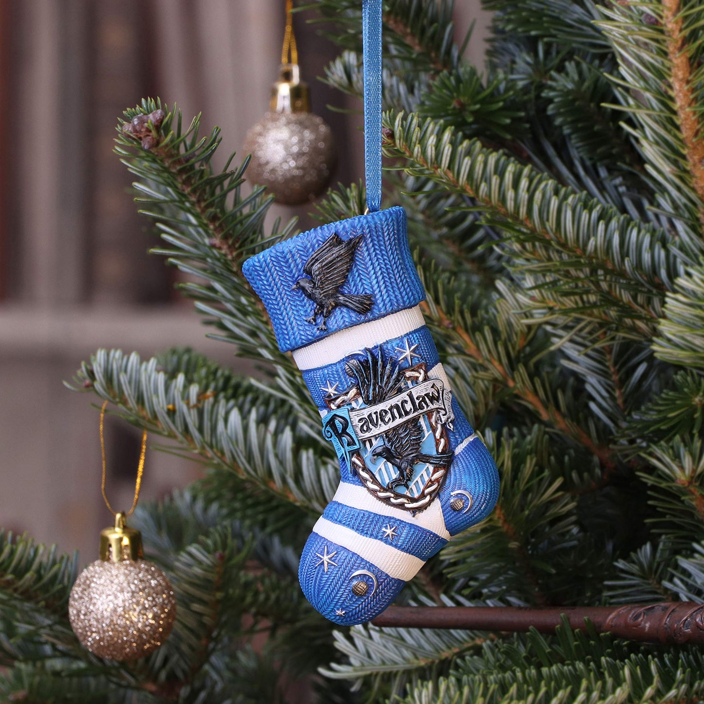 Nemesis Now Officially Licensed Harry Potter Ravenclaw Stocking Hanging Ornament, Blue