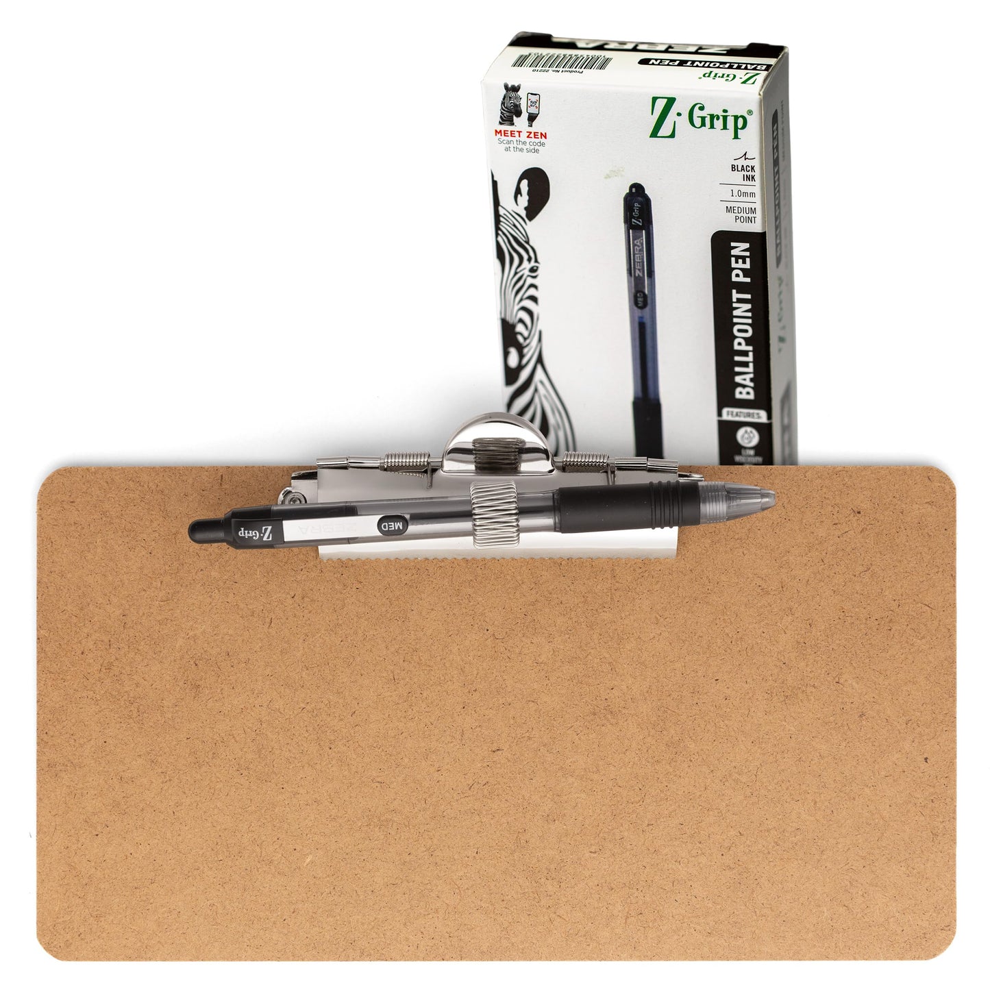 Officemate 5" x 9" Clipboard for Receipts, Low Profile Metal Clip & Pen Holder on Side, Memo Size for Restaurants, Hotels, Food Trucks, Bars, Schools, and Other Venues, 12 Clipboards + 12 Pens (83159)