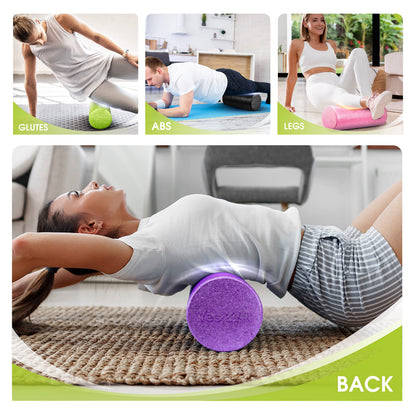 Yes4All High-Density EPP Round Back Roller Foam, Exercise Foam Roller for Yoga, Pilates & Stretching - 12, 18, 24, 36 inch