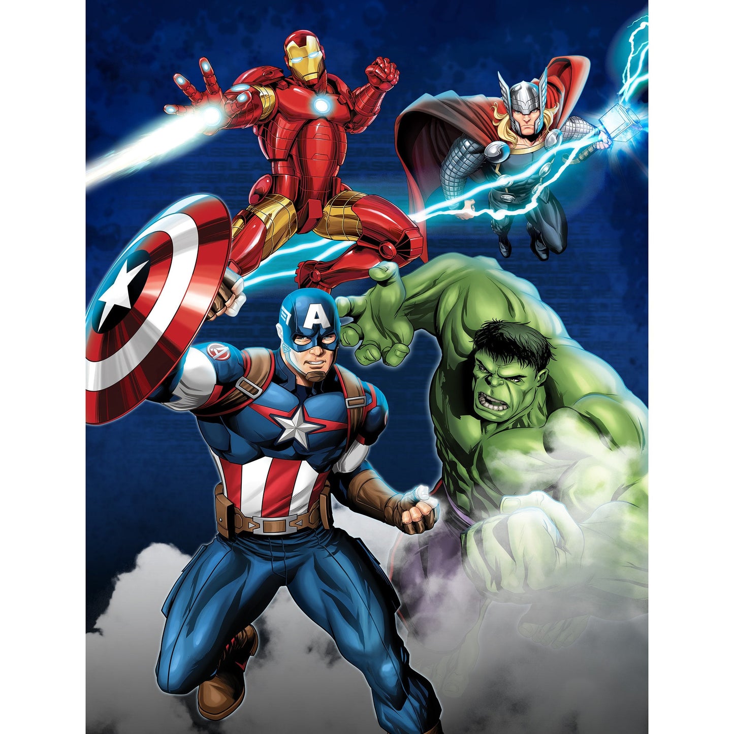 Jay Franco Plush Throw Blanket – 46" x 60" Inches Kids Hero Soft & Cozy Fleece Throw for Bedroom & Couch Décor, Official Licensed Product, Blue - Avengers