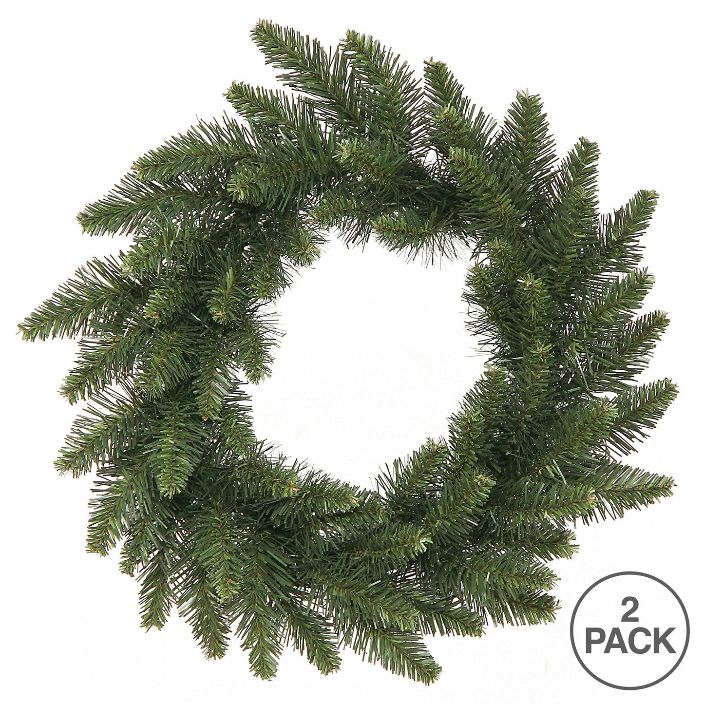 Vickerman 16" Camdon Fir Artificial Christmas Wreath - Unlit - Pack of 2 - Faux Holiday Wreath - Indoor Seasonal Home Decor - Reliable and Durable - Realistic Looking Wreath