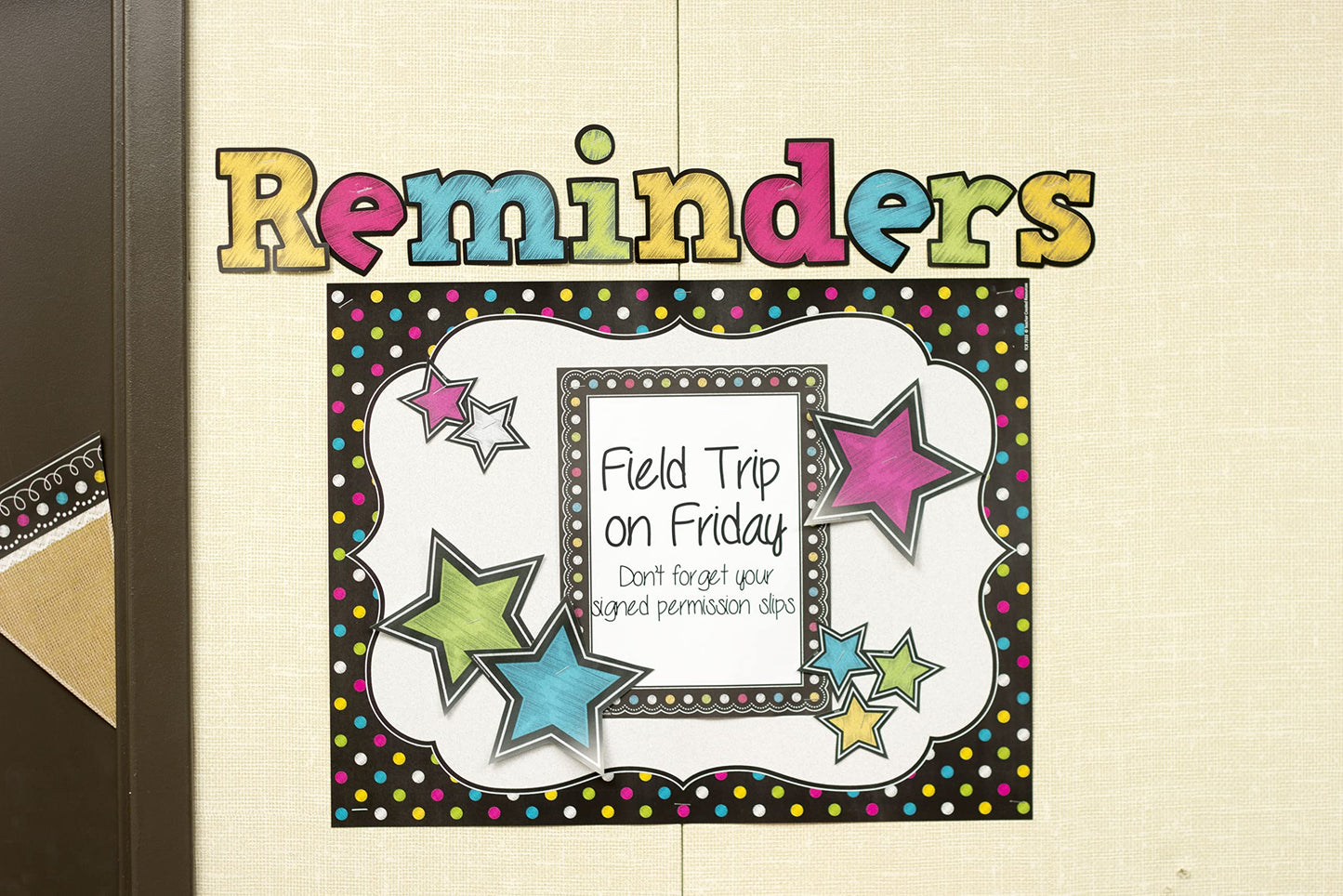 Teacher Created Resources Chalkboard Brights Stars Accents (TCR3550)